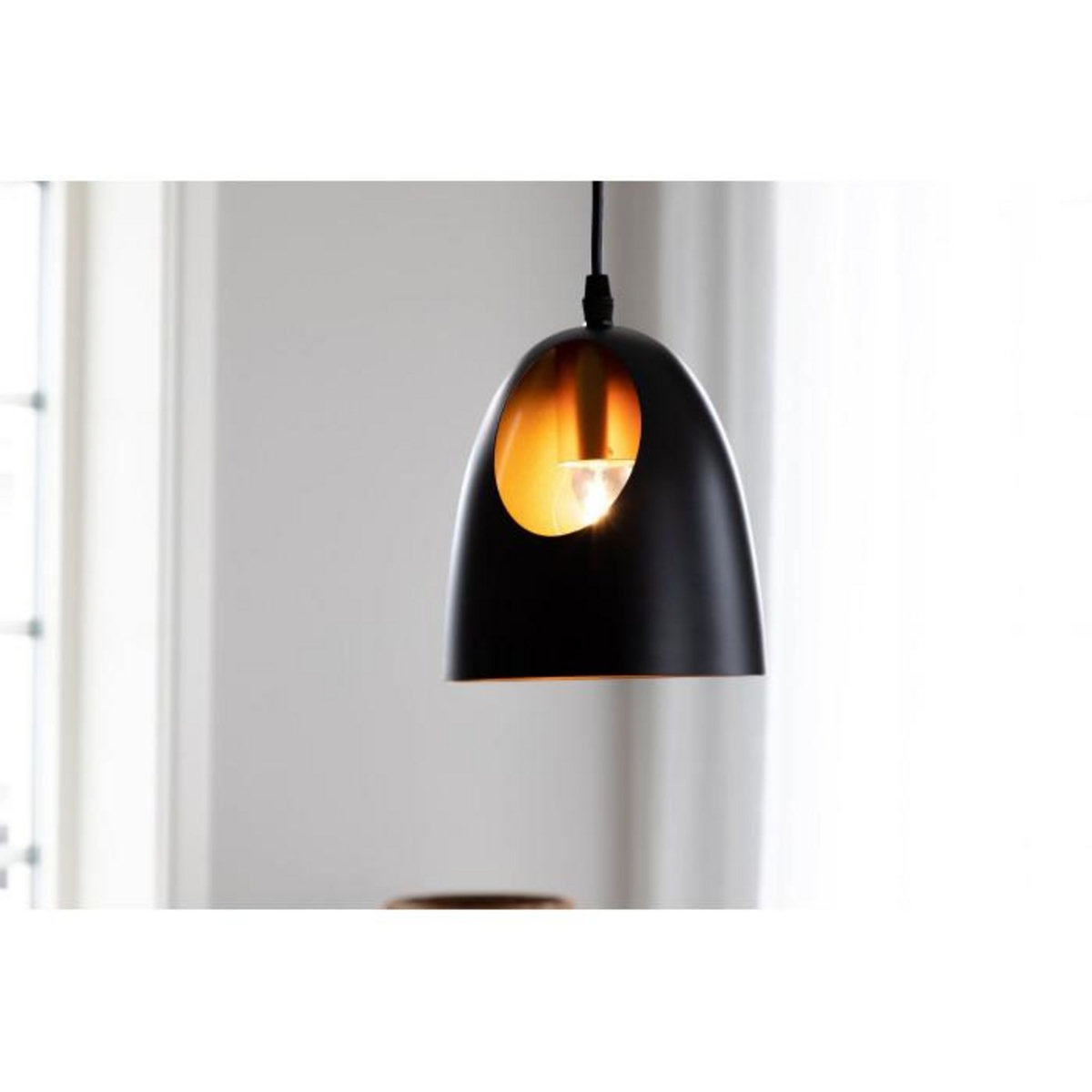 Paris Prix Lampe Suspension Design  Elda  17cm Noir