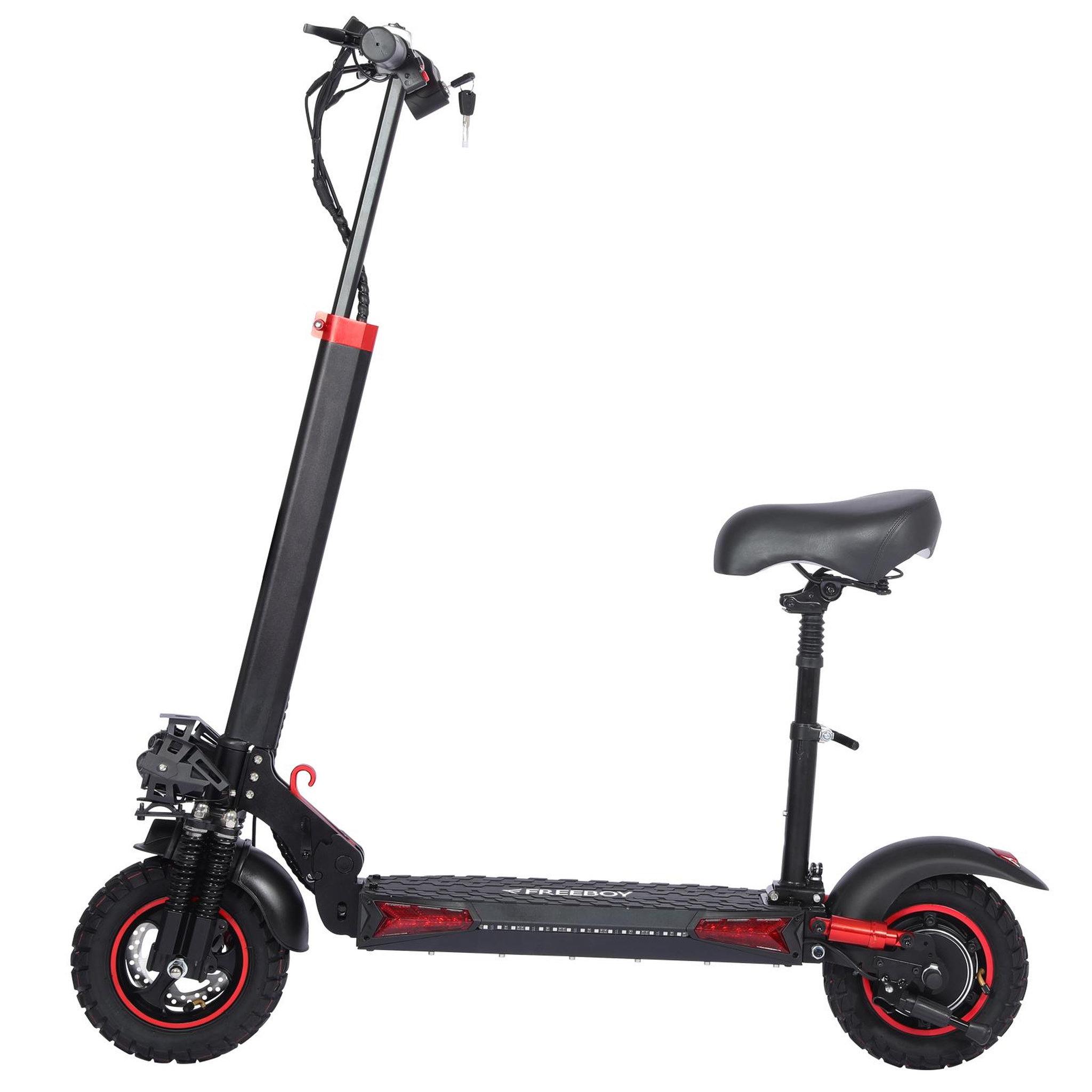 FREEBOY Trottinette électrique freeboy j11max, pneus tout-terrain 11 pouces, double suspension, noire
