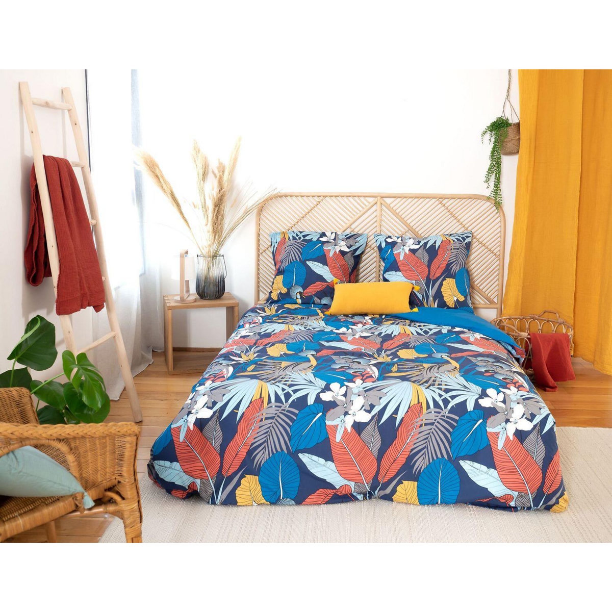 Home collection Parure housse de couette 100% satin coton 70fils parade