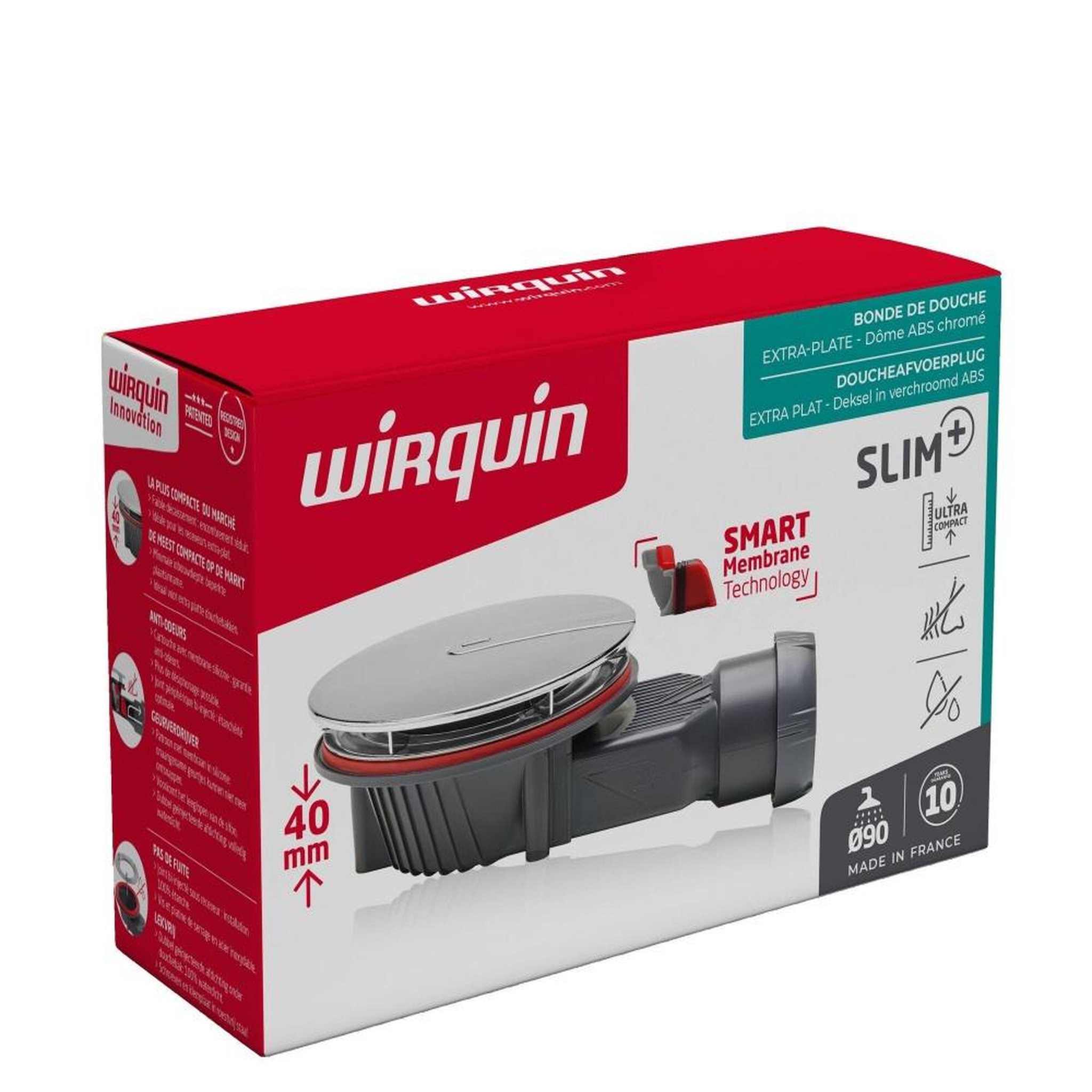 Wirquin Kits complets pour receveur de douche, Diam.90 mm, WIRQUIN