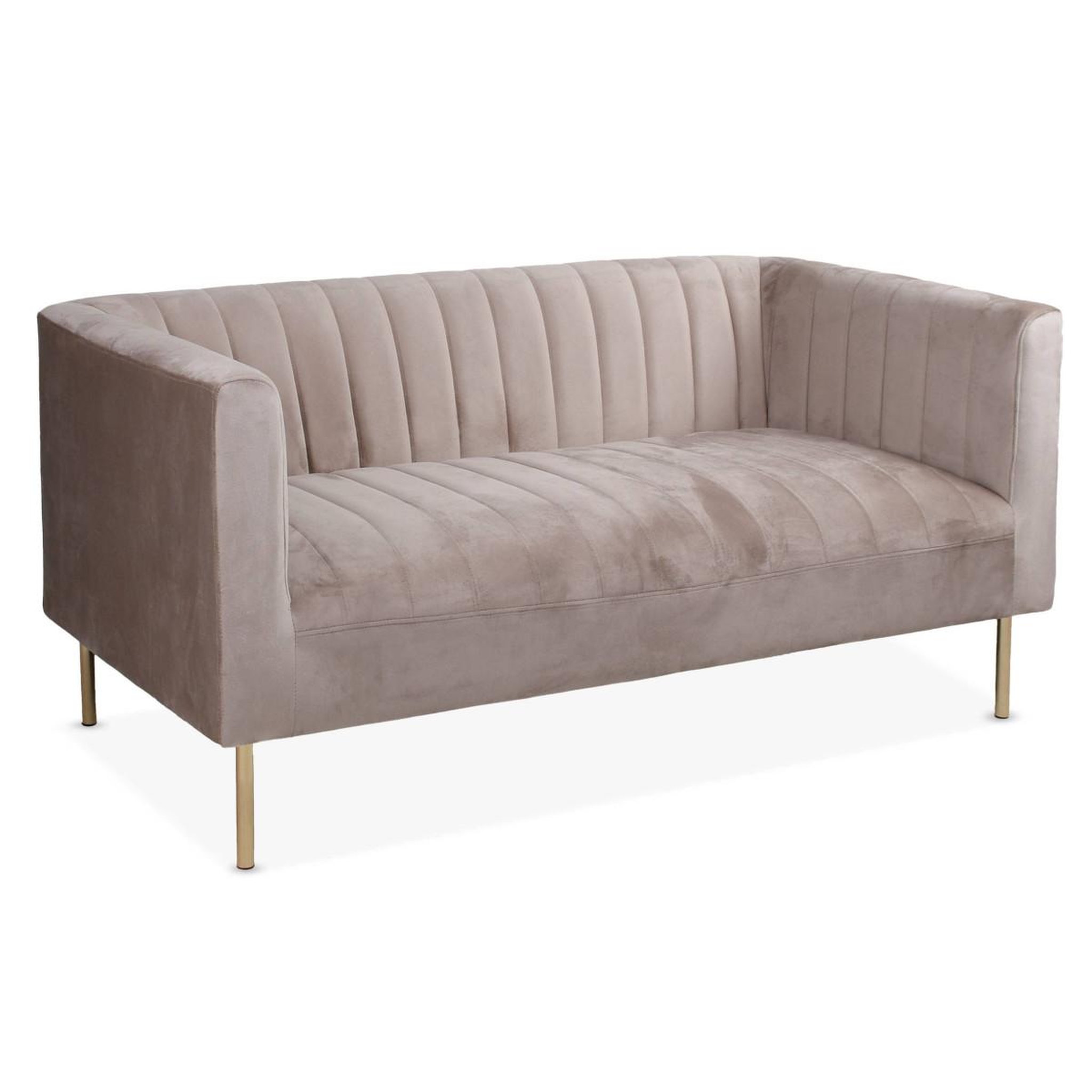 Paris Prix Canapé 2 places velours  taylor  150cm taupe