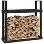 Voir la diapositive 4 : VIDAXL Support pour bois de chauffage Noir 110x35x108,5 cm Bois de pin
