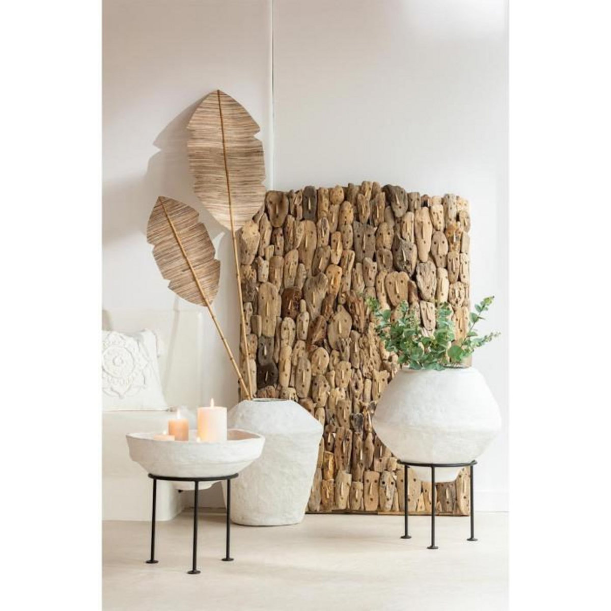 Paris Prix Vase Design  Chad  63cm Blanc