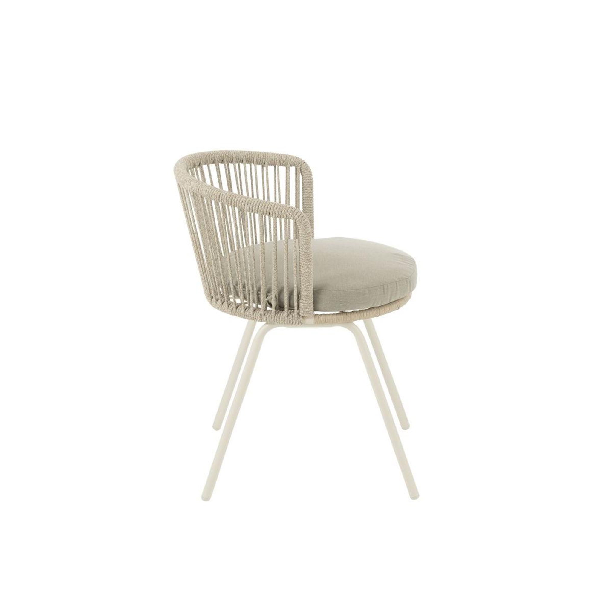 Voir la diapositive 4 : J-LINE Chaise design corde  toa  75cm gris