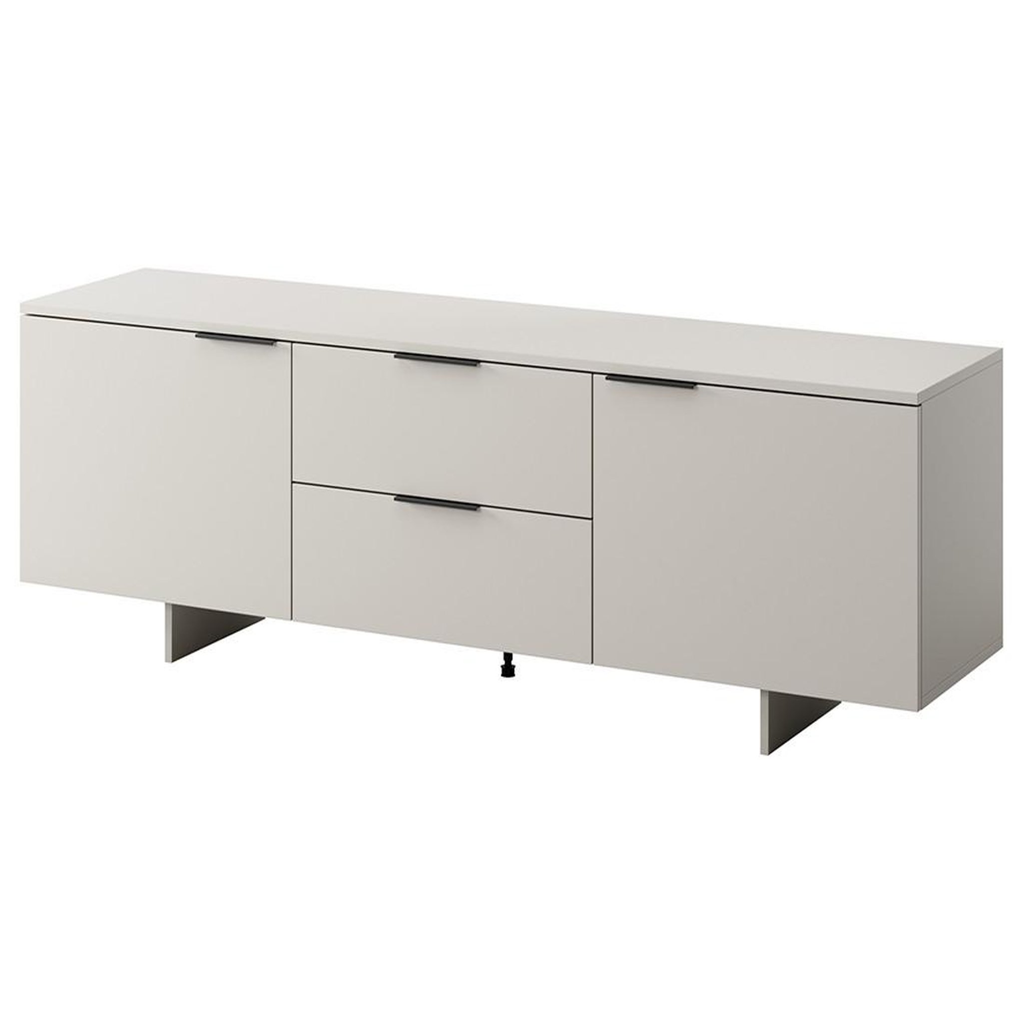 Voir la diapositive 1 : BEST MOBILIER Canterbury - meuble tv - 2 tiroirs et 2 portes - beige - 180 cm
