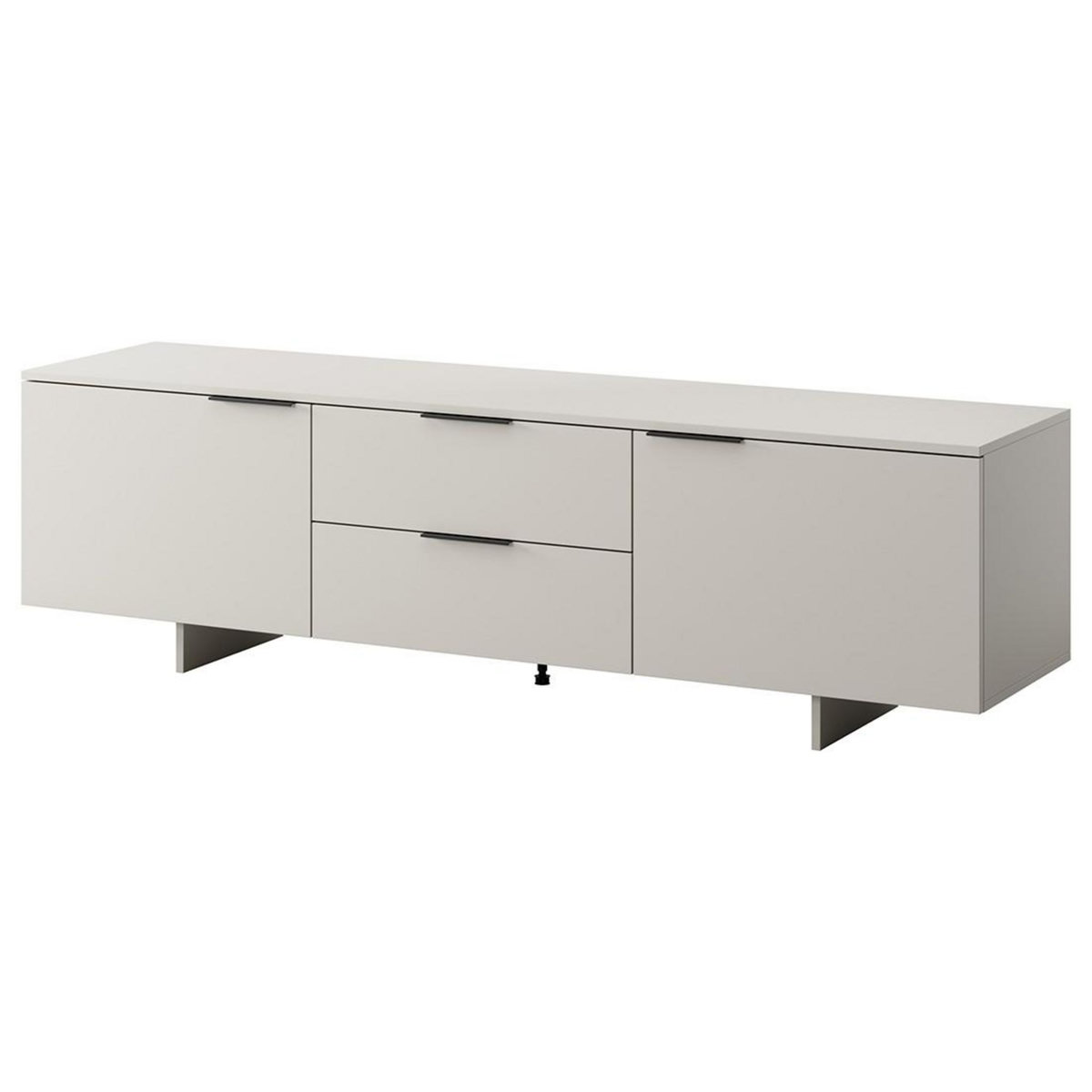 BEST MOBILIER Canterbury - meuble tv - 2 tiroirs et 2 portes - beige - 180 cm
