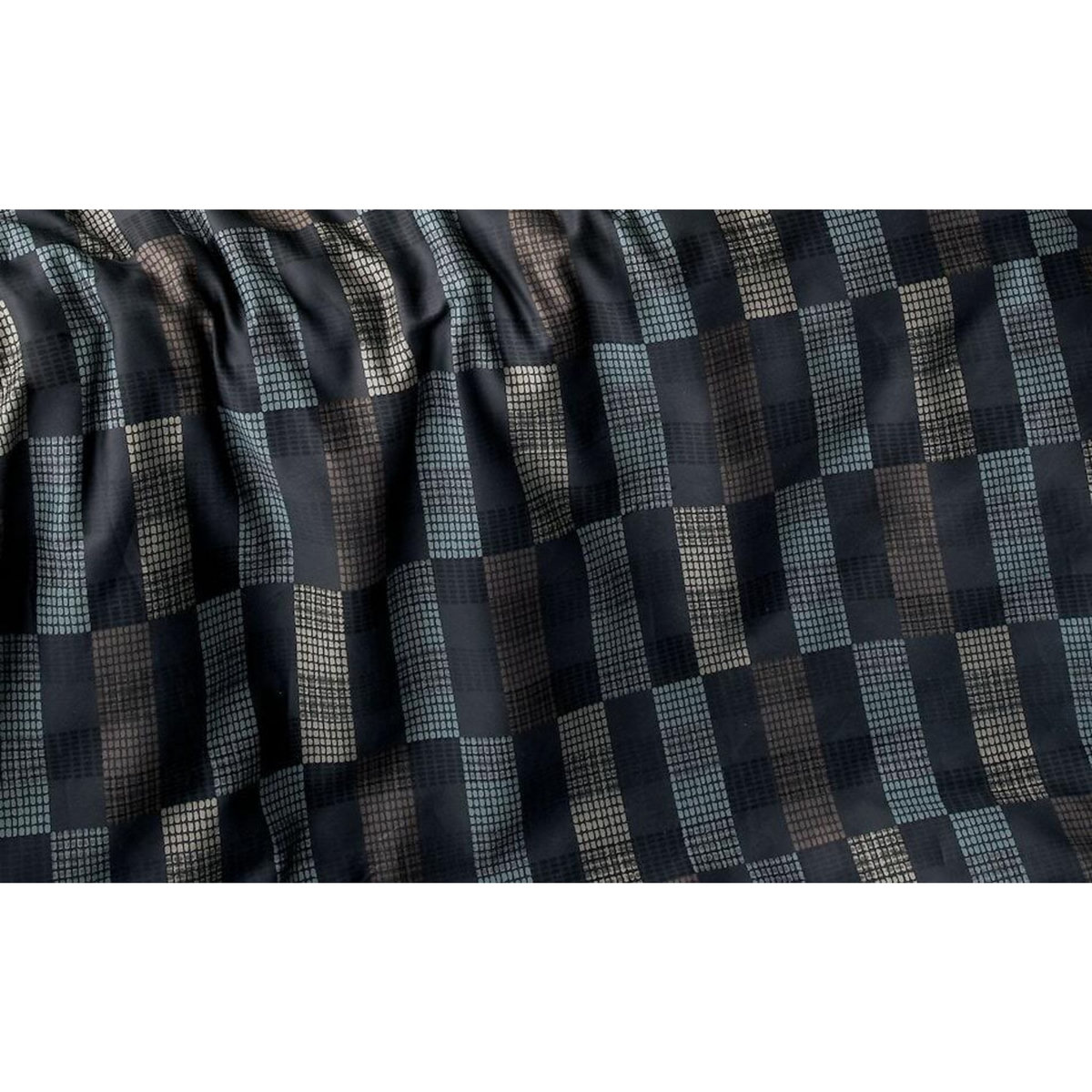 Home collection Parure Housse de couette 3 pcs 240x220 cm 100% satin de coton 82 fils imprimé. Marone