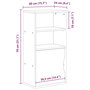 Voir la diapositive 6 : VIDAXL Armoire laterale ODDA blanc 40x24x79 cm bois massif pin