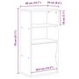 Voir la diapositive 6 : VIDAXL Armoire laterale ODDA blanc 40x24x79 cm bois massif pin