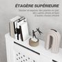 Voir la diapositive 5 : HOMCOM Cache-radiateur motif nid d'abeille - dim. 112L x 19l x 81H cm - MDF blanc