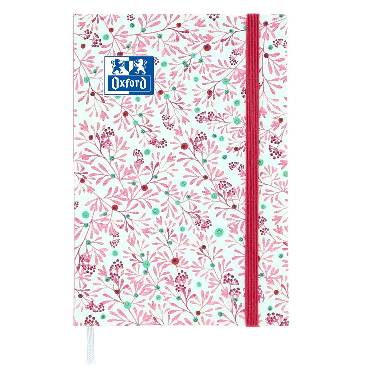 OXFORD Agenda scolaire journalier fille 12x18 Flowers - Feuilles roses 2018-2019