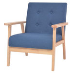 VIDAXL Fauteuil Bleu Tissu