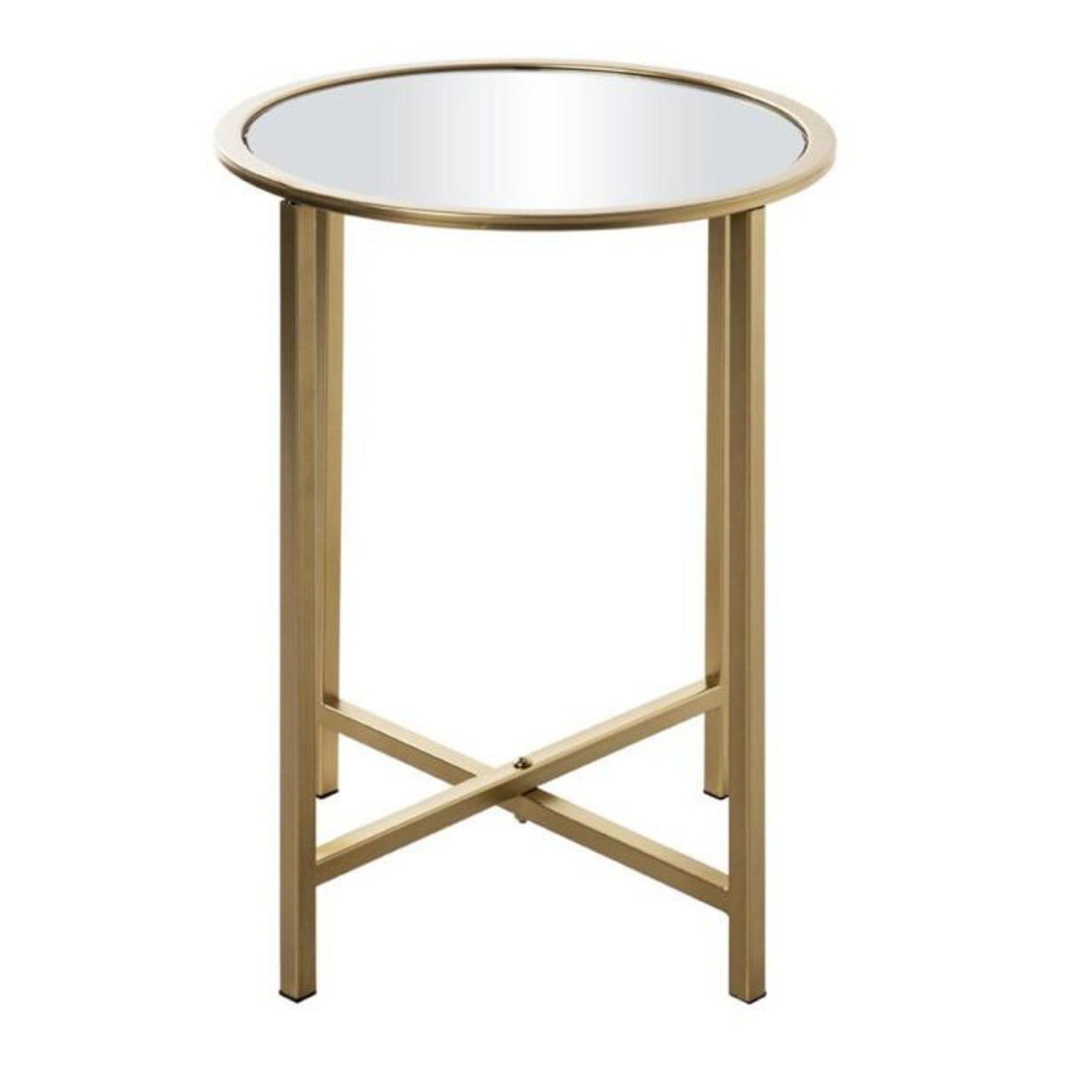 Paris Prix Table d'Appoint Design  Miroir  53cm Or