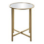 Voir la diapositive 2 : Paris Prix Table d'Appoint Design  Miroir  53cm Or