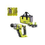 Ryobi Pack RYOBI - Marteau perforateur R18SDS-125S - 18V One+ - 1 batterie 2.5Ah - 1 chargeur - Coffret e