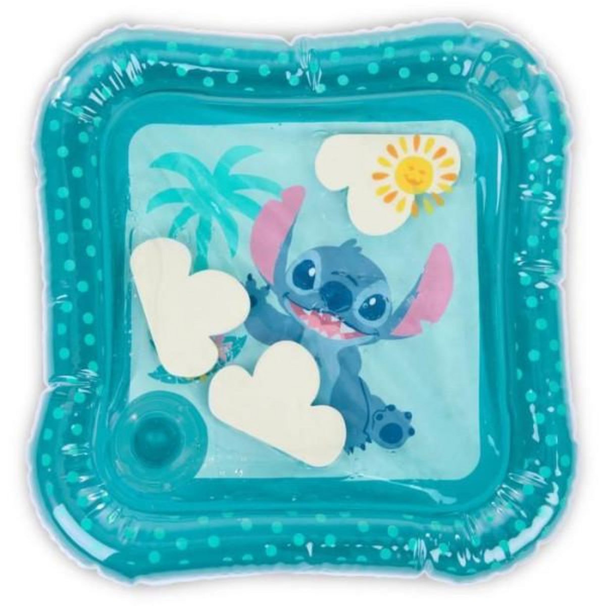 Bright Starts DISNEY BABY - STITCH - Tapis d'eau pour bébé, jeu sensoriel et d'éveil?, gonflable, facile a nettoyer, pliable, des la naissa