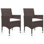 Voir la diapositive 5 : VIDAXL Ensemble a manger de jardin 3 pcs Marron