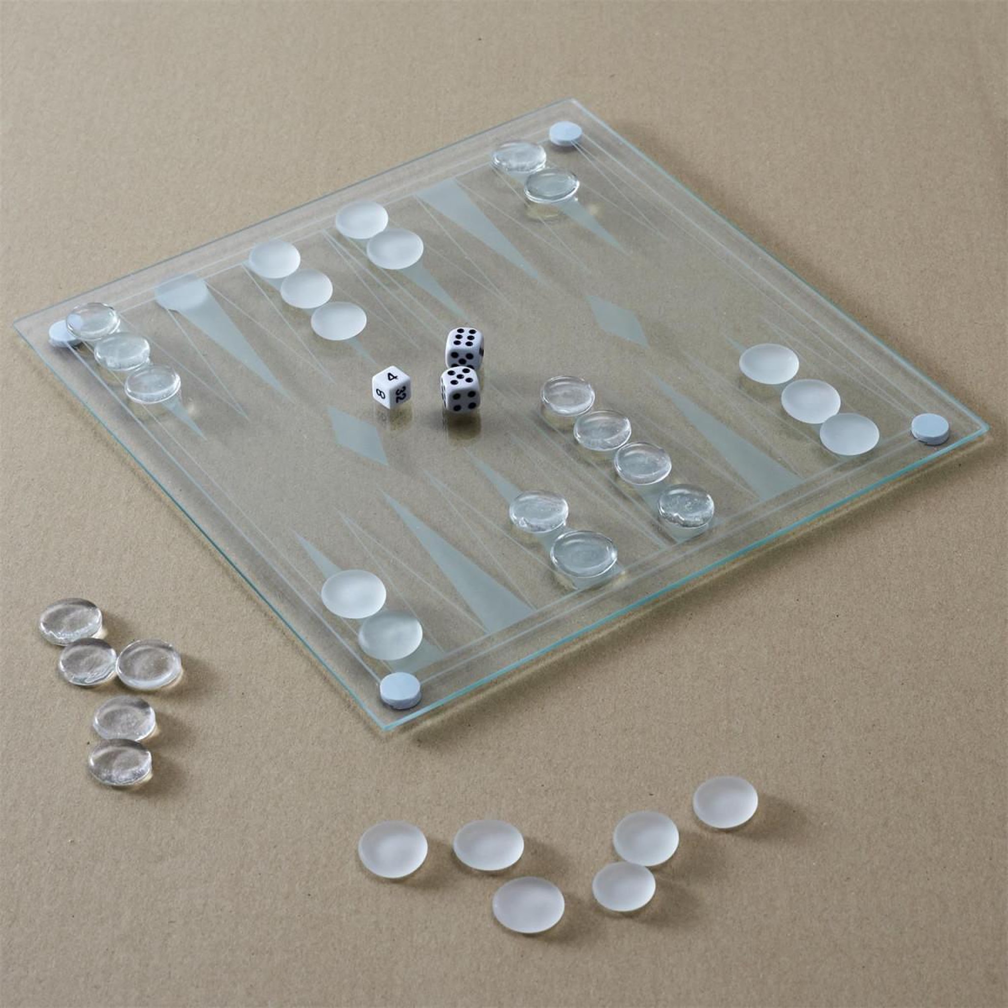 Voir la diapositive 2 : MISTER GADGET Jeu de société  backgammon  25cm transparent