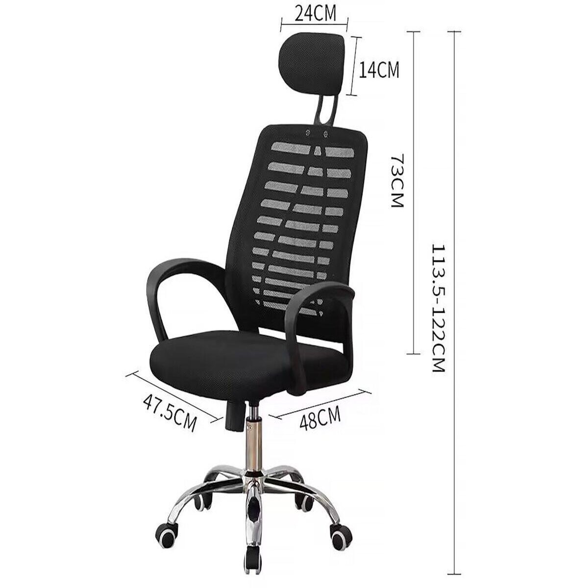 Habitat et Jardin Chaise de bureau ergonomique réglable en hauteur avec appuie tête  Sébastien  - Noir