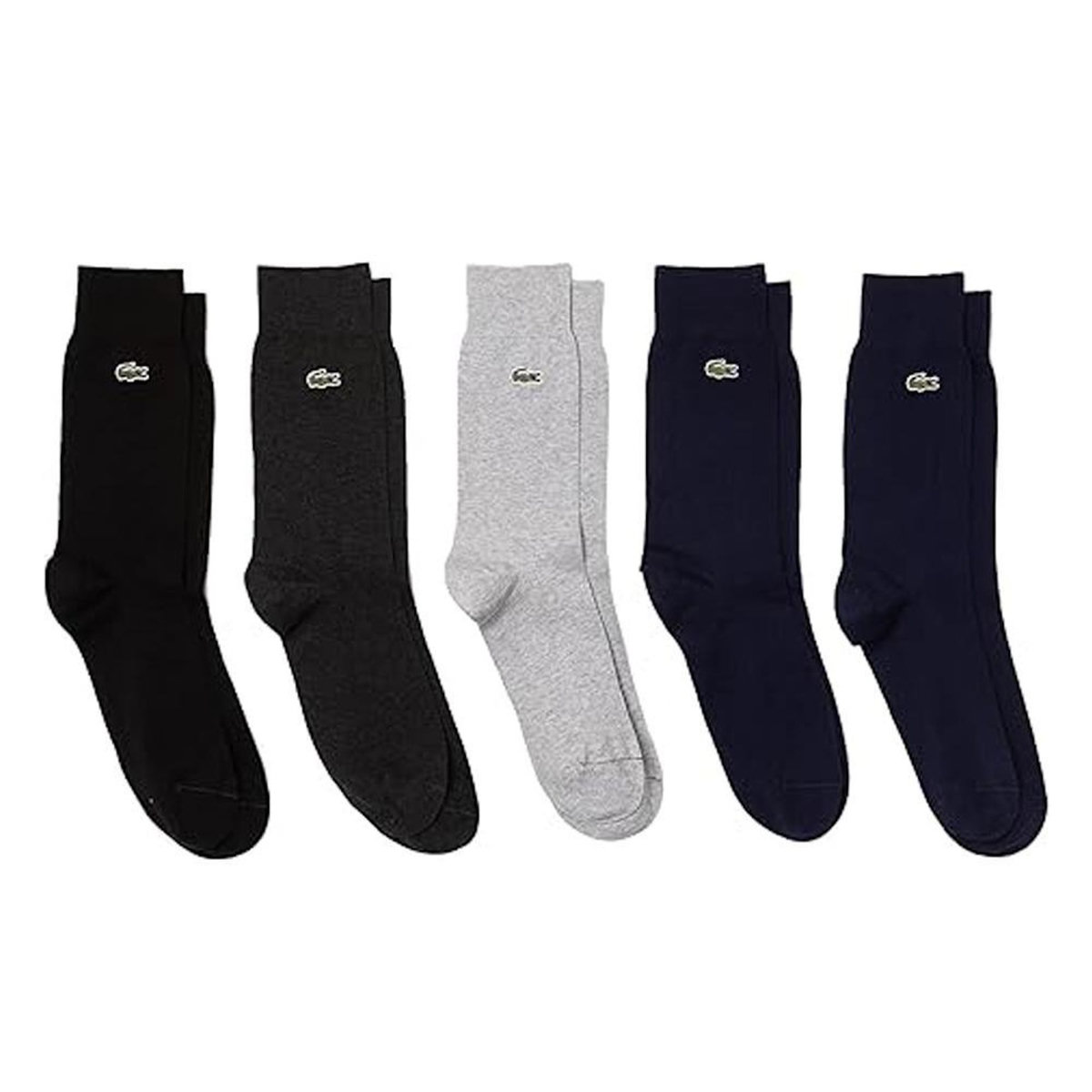 Lacoste X5 Paires de Chaussettes Gris/Noir Homme Lacoste Socks