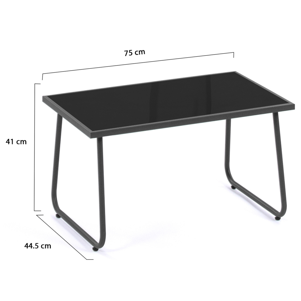 ID MARKET Salon de jardin bas MALAGA 6 places avec 2 canapés, fauteuils et table terracotta