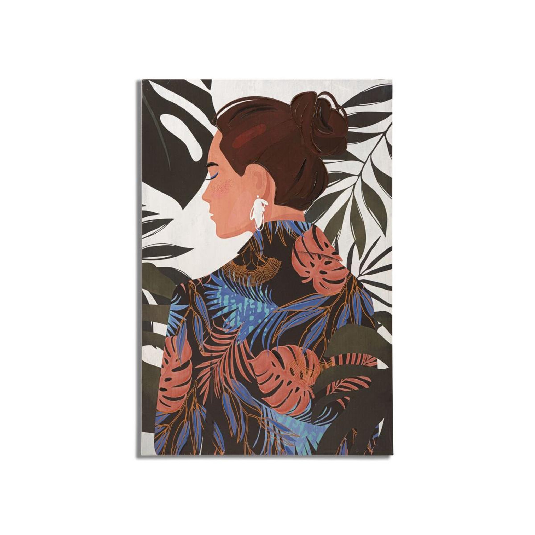 Paris Prix Toile imprimée déco  lady jungle dos  80x120cm multicolore