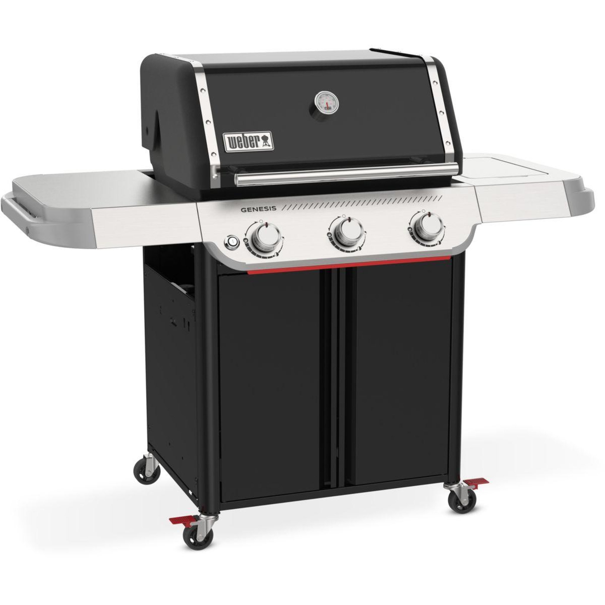 Voir la diapositive 3 : Weber Barbecue gaz genesis e-315w plancha, sur chariot, 3 brûleurs, surface de cuisson 68 x 48 cm