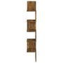 Voir la diapositive 3 : VIDAXL Etagere d'angle murale Chene fume 20x20x127,5cm Bois ingenierie