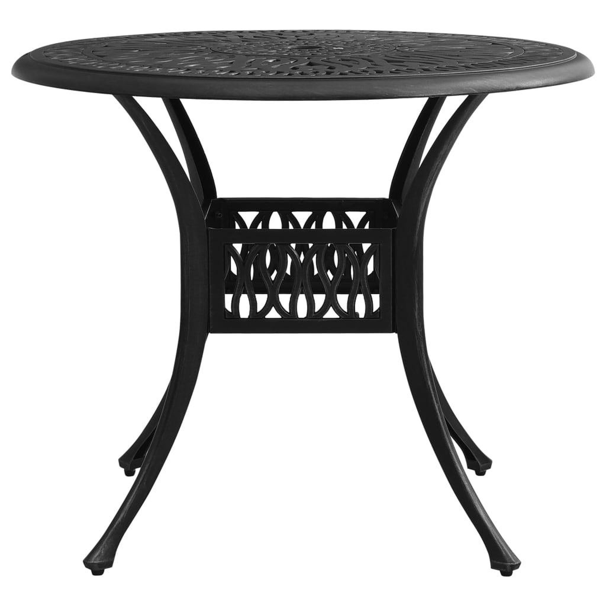 Voir la diapositive 2 : VIDAXL Table de jardin Noir 90x90x74 cm Aluminium coule