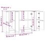 Voir la diapositive 6 : VIDAXL Buffets 3 pcs Chene marron Bois d'ingenierie