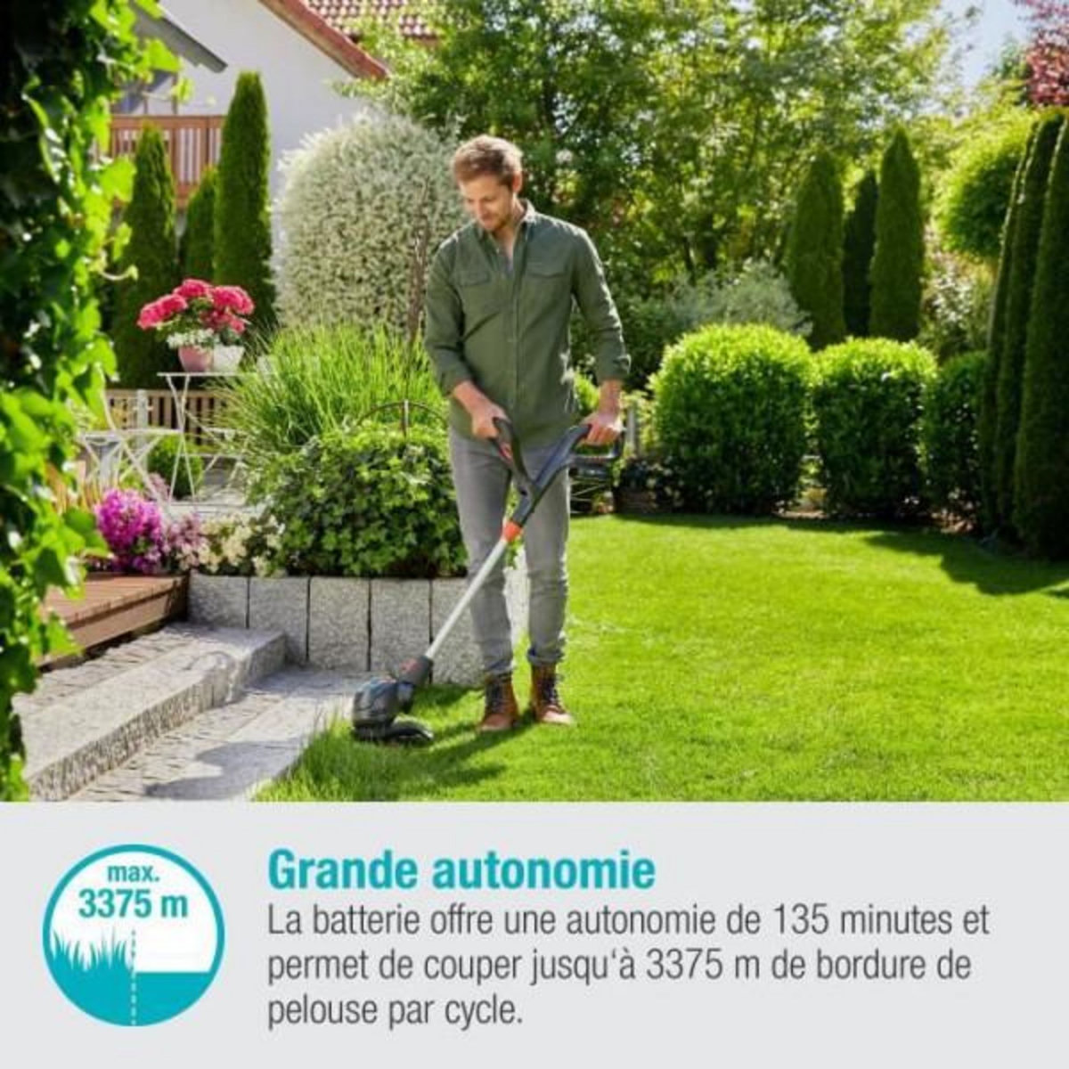Gardena Coupe-bordure a batterie GARDENA ComfortCut 23/18V P4A - 18V - 23 cm