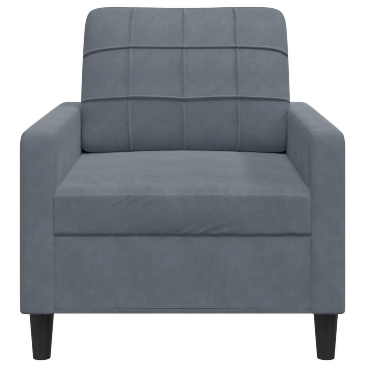 VIDAXL Fauteuil Gris fonce 60 cm Velours