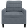 Voir la diapositive 4 : VIDAXL Fauteuil Gris fonce 60 cm Velours