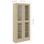 Voir la diapositive 6 : VIDAXL Armoire vitrine Chene sonoma 82,5x30,5x185,5 cm Bois ingenierie