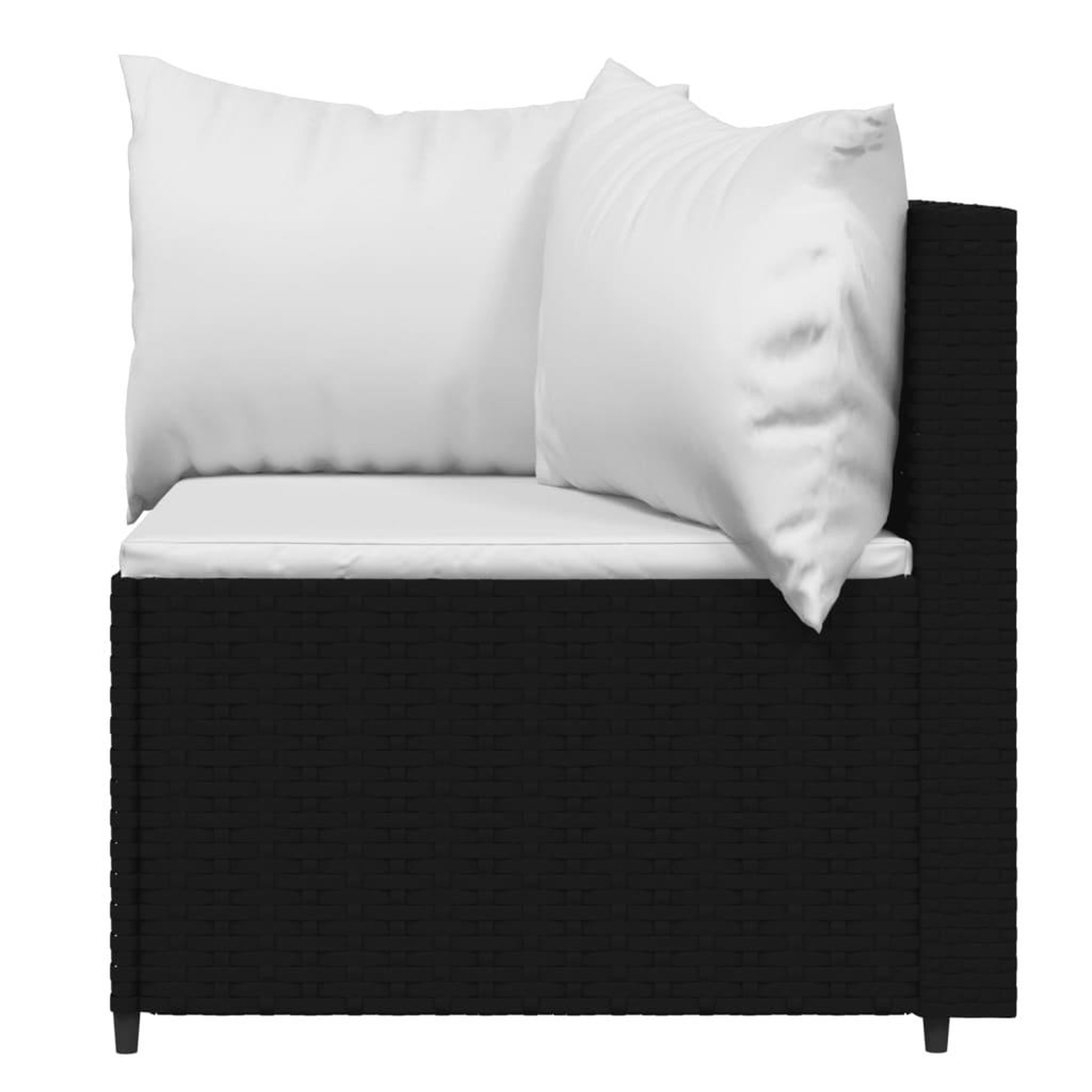 Voir la diapositive 5 : VIDAXL Canapes d'angle de jardin et coussins 2pcs Noir Resine tressee