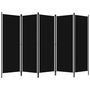 Voir la diapositive 2 : VIDAXL Cloison de separation 5 panneaux Noir 250x180 cm