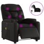 Voir la diapositive 2 : VIDAXL Fauteuil de massage inclinable electrique noir similicuir