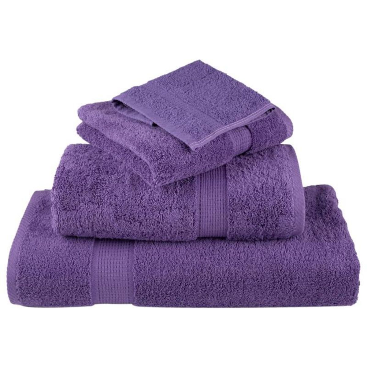 VIDAXL Serviettes de sauna de qualité supérieure SOLUND 4 pcs violet