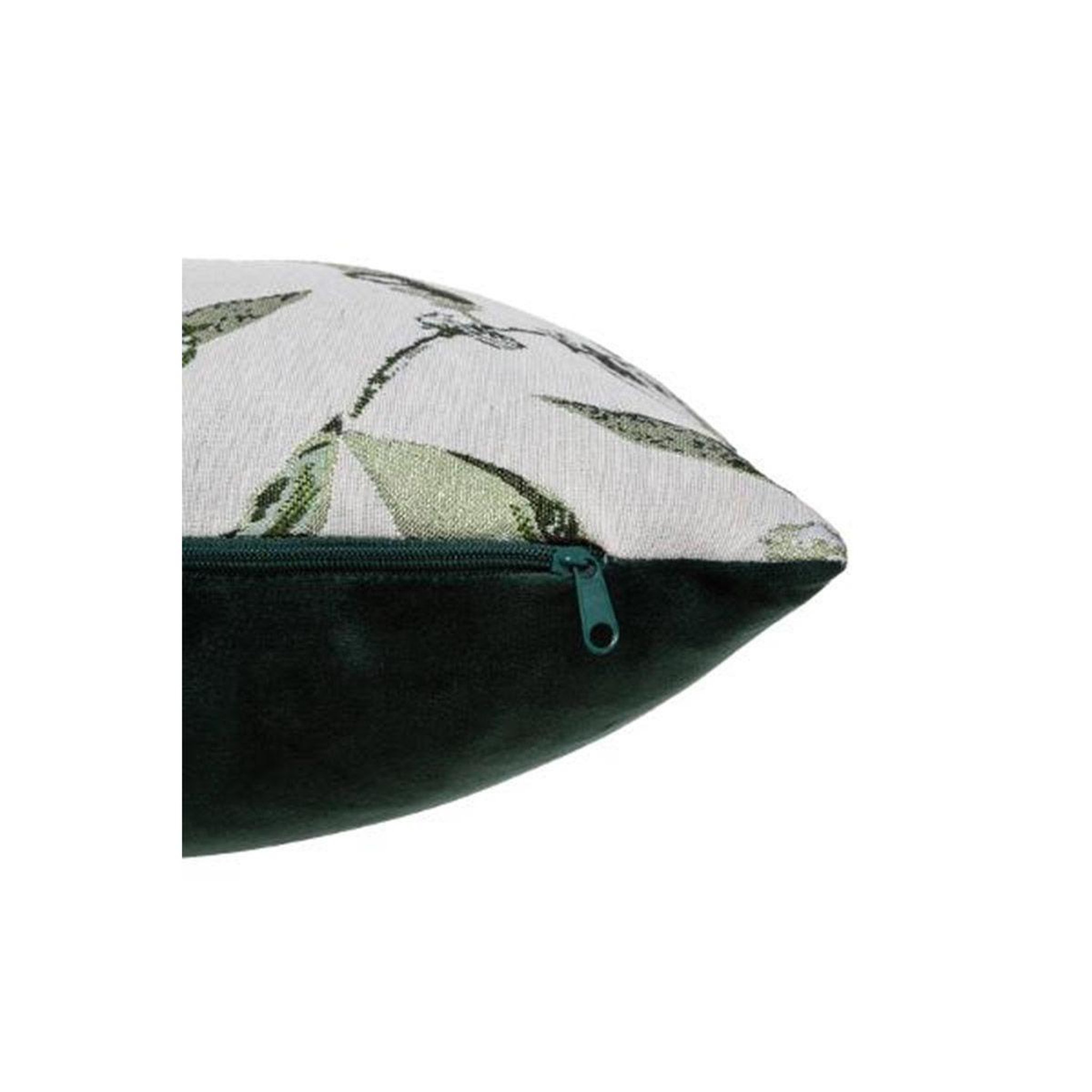 Voir la diapositive 3 : ATMOSPHERA Coussin déco  feuilles  30x50cm vert cèdre
