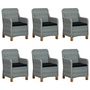 Voir la diapositive 2 : VIDAXL Ensemble a manger d'exterieur et coussins 7 pcs resine tressee
