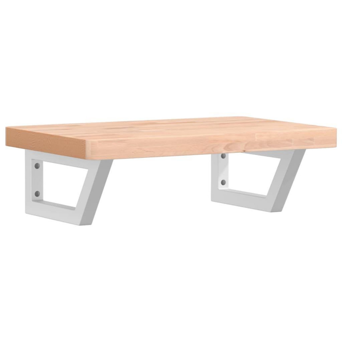 VIDAXL Etagere de vasque murale acier et bois massif de hetre