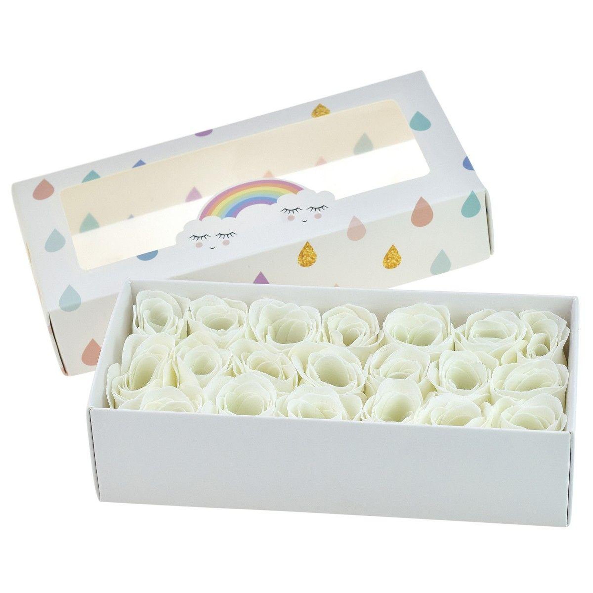 Voir la diapositive 1 : SC CRYSTAL Boite de 20 roses de savon à pétale