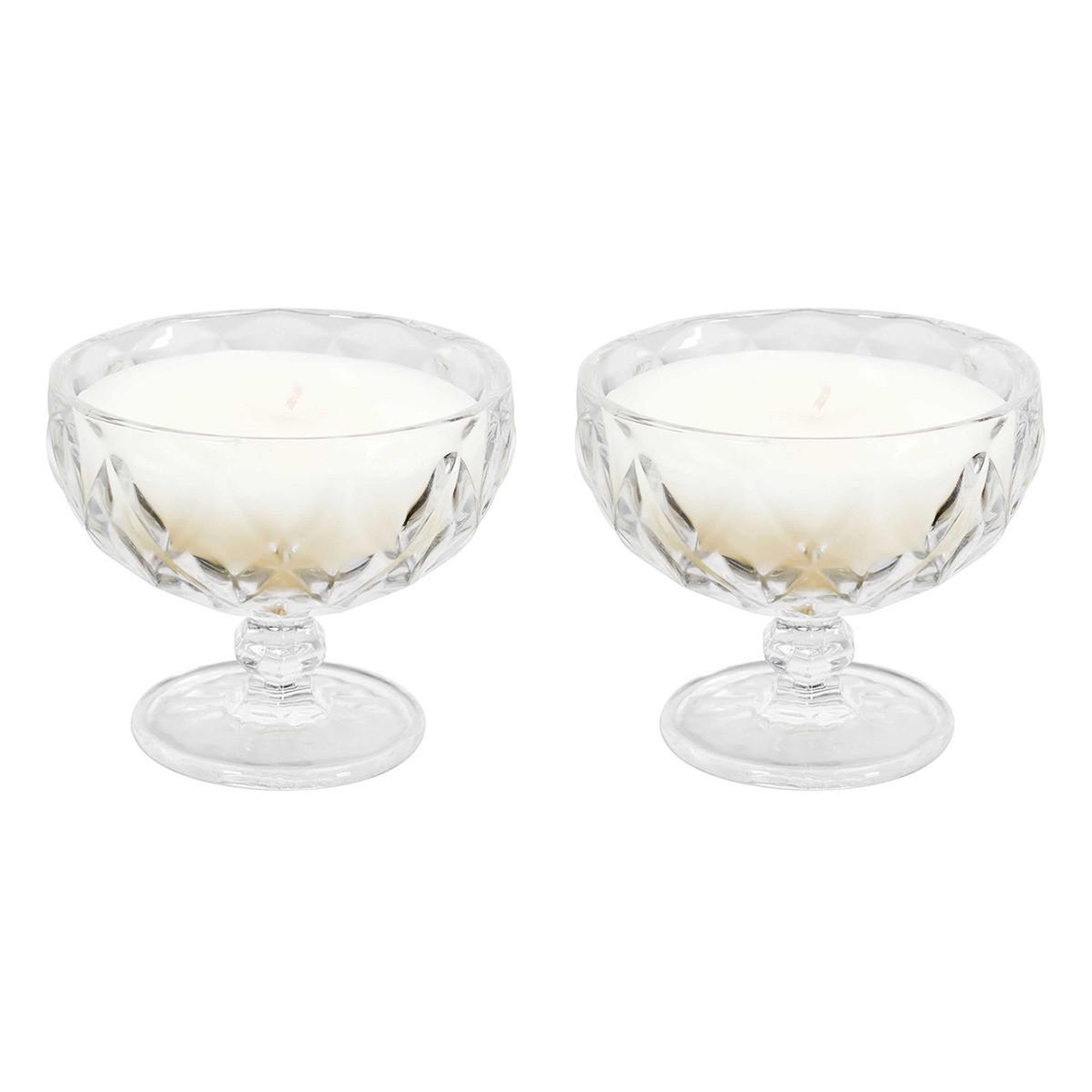 The Home Deco Factory Lot de 2 bougies parfumées déco  coupelle  250g iris