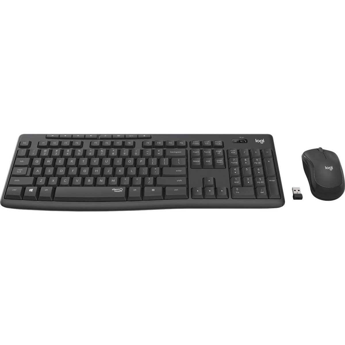 Logitech Logitech MK295 Silent Wireless Combo clavier Souris incluse Bureau RF sans fil Portuguais Graphite