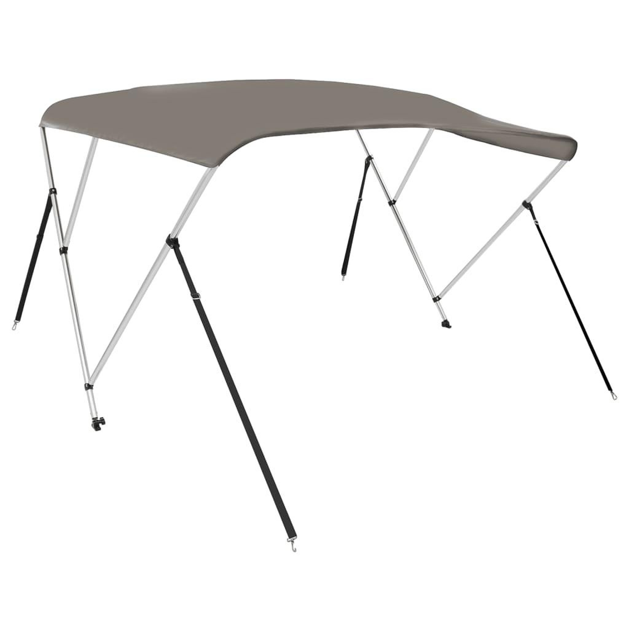 Voir la diapositive 2 : VIDAXL Auvent bimini a 3 arceaux gris 183x196x137 cm