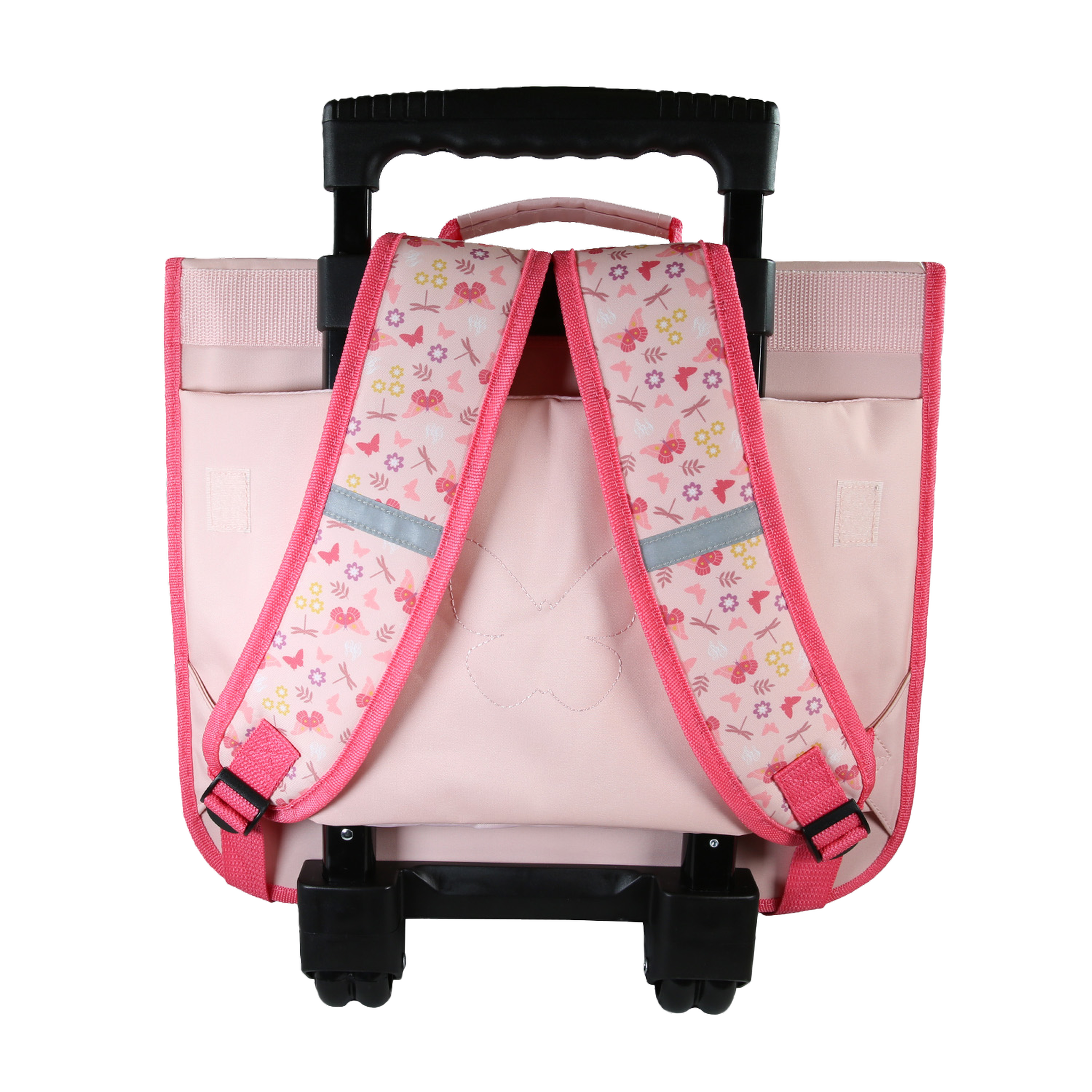 Voir la diapositive 4 : Bagtrotter Bella Sarra - Cartable à roulettes 38 cm enfant - Fille - Rose - 2 compartiment
