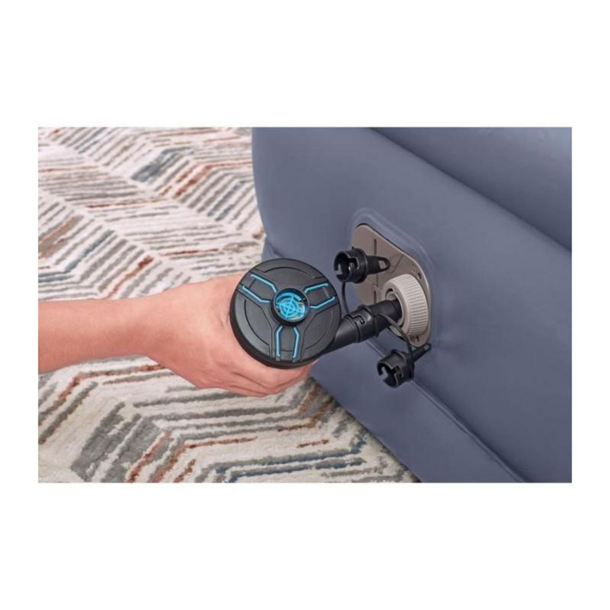 BESTWAY Lit gonflable - BESTWAY - 6713G - Tritech™ - 1 place, 191 x 97 x 51 cm, pompe électrique intégrée, cadre de lit