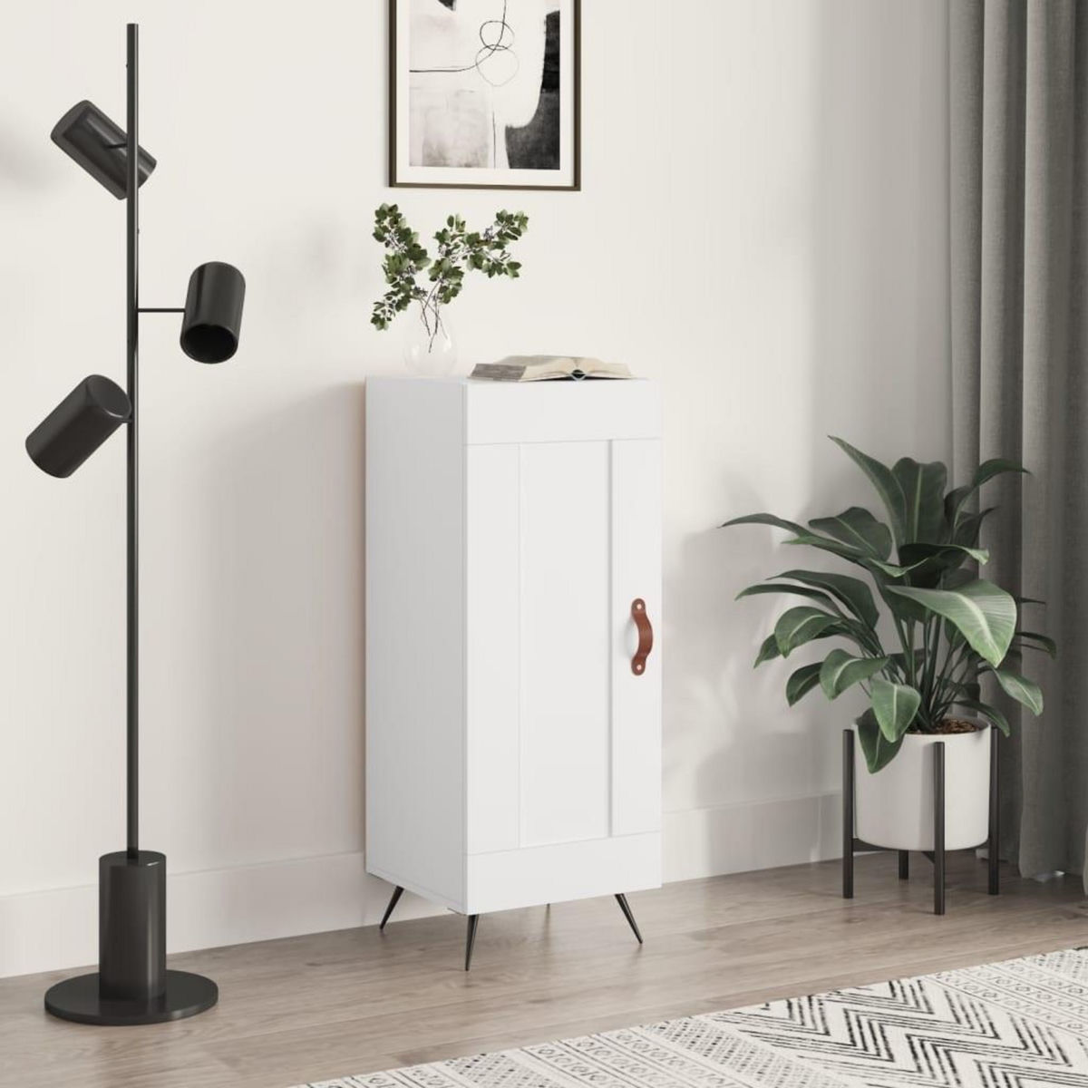 VIDAXL Buffet blanc 34,5x34x90 cm bois d'ingenierie