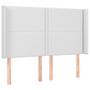 Voir la diapositive 2 : VIDAXL Tete de lit avec oreilles Blanc 147x16x118/128 cm Similicuir