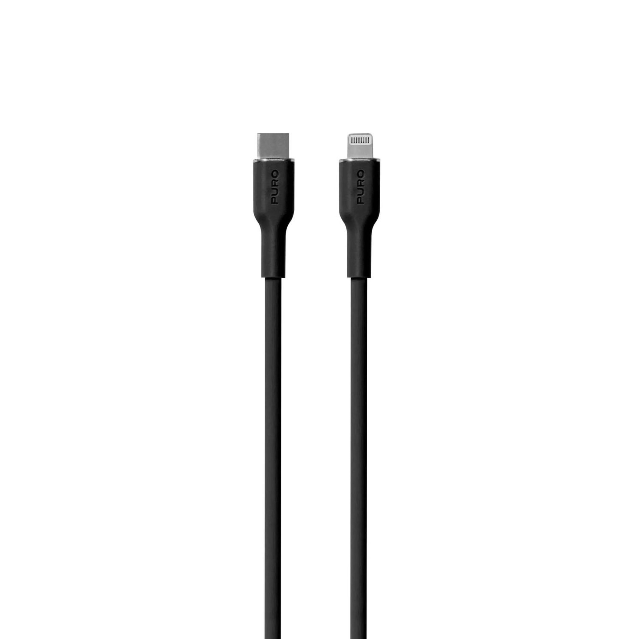 Voir la diapositive 2 : Puro PURO PUCAPLTUSBCICONBLK câble Lightning 1,5 m Noir